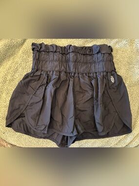Free People FP Movement shiny "The Way Home" Shorts workout athleisure
